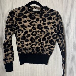💰💰 Zara Animal Print Sweater - Black and Tan